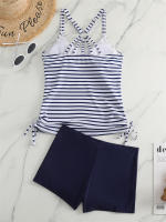 Bikini de dos piezas para mujer, traje de baño Sexy, Bóxer, conjunto de Tankini, ropa de playa - details 11