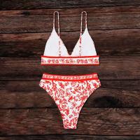 Traje de Baño Ajustable con Espalda Desnuda Diseño de Cinturón Rojo para Mujeres - details 5