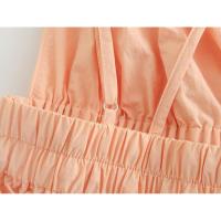 BUNO-Vestido midi con cintura y cuello en V con espalda con fugas para mujer, decoración, primavera/verano, producto nuevo, ropa informal para mujer - details 8