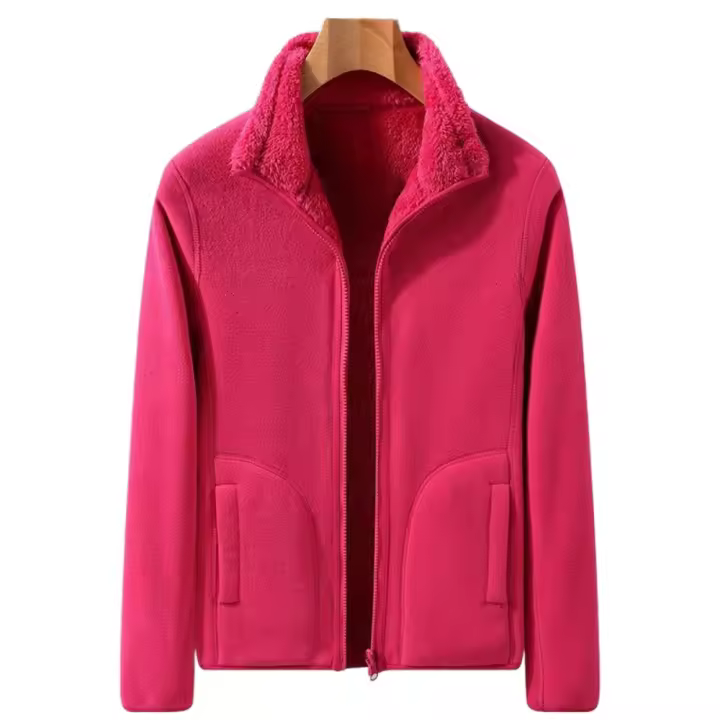 Chaqueta de mujer, polar, reversible, polar de pareja, chaqueta, sudadera, forro polar, cizalla engrosada - 1