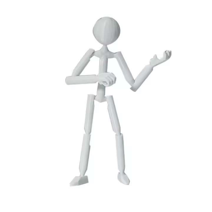 Muñeco articulado multiarticulado, juguete de impresión 3D, maniquí móvil impreso en 3D, modelo novedoso de muñeco, robot ensamblado. - 1