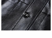 Chaqueta de Cuero de Alta Calidad CHAIFENKO para Hombres Ajuste Suelto Cómodo - details 6