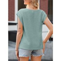 Camisetas informales de manga corta para mujer, camisetas de verano a la moda - details 2