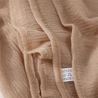 18 colores liso suave fino poliéster Hijabs mujeres largo musulmán chal bufanda turbante envolturas para la cabeza señora islámico 170*70Cm - details 4