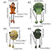 Figura de frutas y verduras de dibujos animados, brócoli, patatas, artesanías de resina, zanahorias, adornos de escritorio, artesanía, estatua de verdura bonita, regalo - details 0