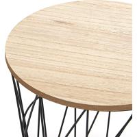 Juego de 2 Mesas Auxiliares Mesa de Centro con Función de Cesta Mesa de Sala Mesa de Metal - details 35