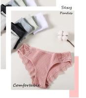 3 unids/set de bragas de algodón para mujer, M-2XL de tiro bajo, ropa interior de encaje de retales a la moda, calzoncillos suaves para mujer, lencería 2022 - details 3