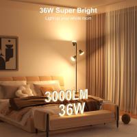 Lampara de Pie LED Regulable 36W 2500LM Lampara de Pie Salon con Mando a Distancia y Control Táctil, 4 Temperaturas de Color, 3 Luces Giratorias Luz de Pie para Salón, Habitación y Oficina - details 19