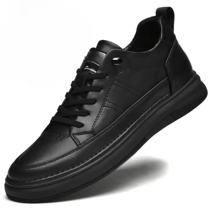 Primavera otoño zapatos de aumento interior para hombres zapatos deportivos casuales de cuero zapatos invisibles de aumento de altura hombres elevador deportivo 8CM - 1