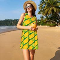 Vestido Duo de búho sin mangas informal para mujer, divertido pájaro verde, viajes personalizados, D-Duogos - details 118