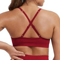 Bralette de tirantes sin esfuerzo para mujer, ropa interior deportiva de LICRA sin costuras, elástica, transpirable, mejora el pecho, ocio - details 22