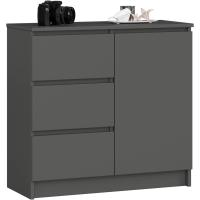 Cajones 2 Estantes Credenza Alta 80 cm 80x35x77 cm Roble Artisan - details 4