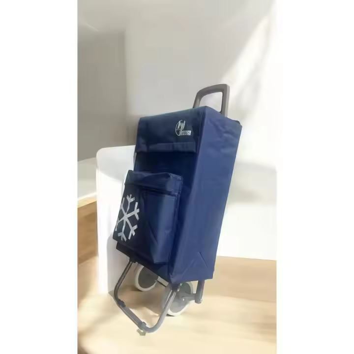 Carrito de Compras Plegable Ligero Resistente, 4 Ruedas, Capacidad de Carga de 40 Litros para Compras de Alimentos - 1