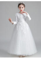 Vestido de tul esponjoso estilo princesa otoñal para niñas, ideal para presentaciones. - details 15