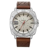 Reloj de Cuarzo de Lujo XINEW Diseño Simple Deportivo Banda de Cuero Regalo de Moda Bajo para Hombres Marca Leten - details 7