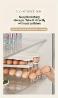 Caja de almacenamiento de huevos rodante para puerta lateral de refrigerador que ahorra espacio - Plástico duradero, no necesita pilas, compartimentos transparentes de 2 niveles para fácil acceso y organización de huevos, organizador de cocina y refrigera - details 6