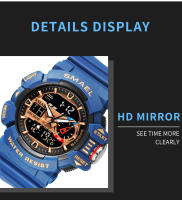 Reloj militar para hombre, resistente al agua, con manecillas luminosas, digital, pulsera de goma, deportivo, 50M, 8043 - details 7
