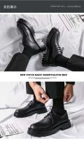 Zapatos de vestir de diseñador para hombre y zapatos casuales de cuero Oxford, fáciles de usar, talla grande, punta redonda alta - details 6