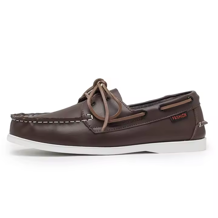 Zapatos náuticos de gran tamaño para hombre, zapatos de conducción de estilo coreano a la moda, zapatos casuales de cuero para hombre - 1
