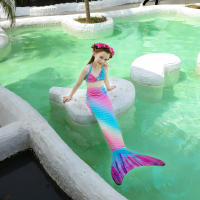 Traje de baño de cola de sirena para niñas, ropa de playa, Bikini, 2023 - details 2