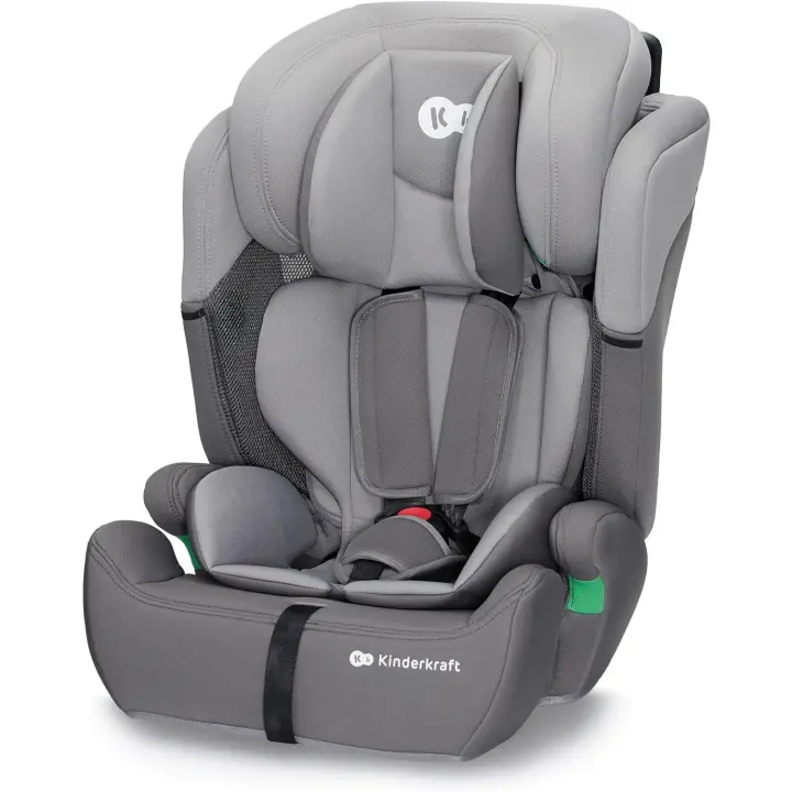 76-150 cm, Silla de coche bebé, Silla coche para niños, Sillade, Cinturón, regulable en 11 niveles, Grupo 1/2/3, 15 meses - 12 años, 9-36 kg, Gris - 1