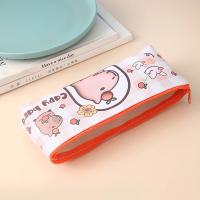 Capybara-estuche de lápices de dibujos animados para niños y niñas, estuche escolar Simple de gran capacidad, Color caramelo, regalo de papelería, nuevo - details 1