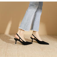 Zapatos de tacón de aguja con espalda hueca y punta de bolso de boca baja de nuevo estilo - details 12