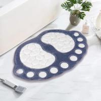 Alfombras de baño súper absorbentes antideslizantes, alfombras de baño de adoquines lavables, lindas alfombras de área de espuma viscoelástica en forma de pie - details 5