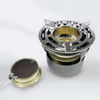 Accesorios para equipos de acampada, estufa, quemador de metal compacto, ultraligero y estable, estufa de alcohol portátil - details 3