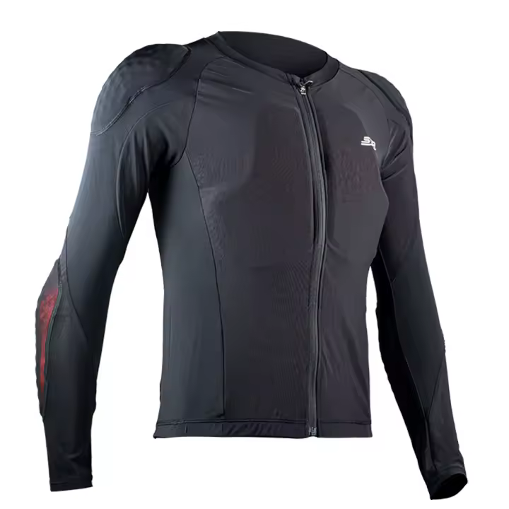 Chaquetas de moto de verano negras retro Armadura de cuerpo completo Chaqueta de protección CE2 para carreras de motos Ropa de motocross suave y ligera Chaqueta de moto transpirable - 1