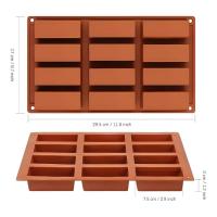 Moldes de Silicona Rectangulares Ideal para Dulces, Postres, Mousse, Trufa de Chocolate - details 0