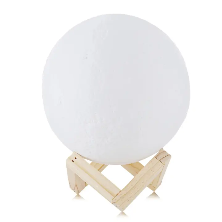 Lámpara de Luna recargable con impresión 3D, Luz LED nocturna, Interruptor táctil creativo, luz de luna para decoración de dormitorio, regalo de cumpleaños - 1