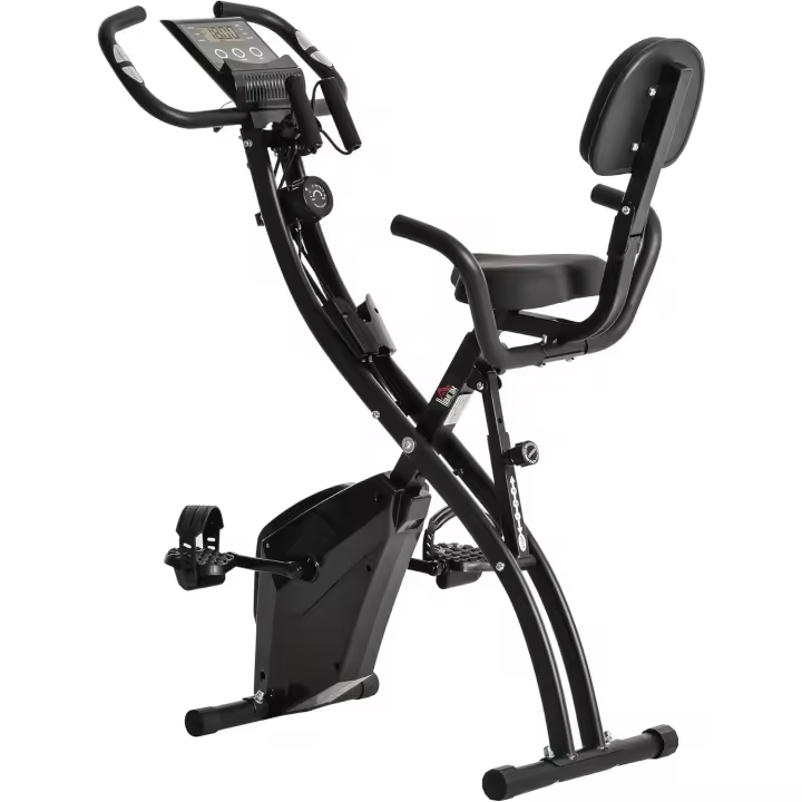 Bicicleta de Ejercicio Plegable Regulable en Altura Resistencia Magnética Ajustable Pantalla LCD - 1