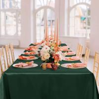Mantel de satén verde, cubierta de mesa sólida para banquete de boda, restaurante, fiesta, comedor r - details 20