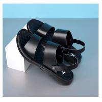 Sandalias cómodas de verano con plataforma para pie plano, sandalias de cuero con suela gruesa antideslizantes para hombre, zapatillas de fondo suave para playa al aire libre - details 16