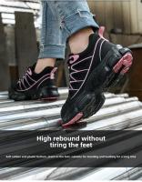 Zapatos de seguridad antideslizantes para mujer, botas de trabajo ligeras con punta de seguridad ANTIPERFORACIONES, color negro - details 6