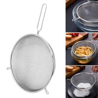 Pantalla de filtro de harina de acero inoxidable con mango, colador de malla para aperitivos, patatas fritas, leche de soja, cuchara de cocina, pantalla de doble oreja - details 1
