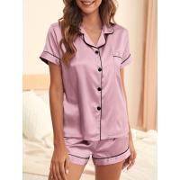 Suéter de manga corta imitación de pijama de seda real, suéter clásico de satén ropa para el hogar - details 23