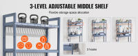 SucceBuy Estante de almacenamiento para inodoro de 3 niveles, organizador de baño de bambú ajustable con 3 ganchos, estante independiente para ahorrar espacio - details 1