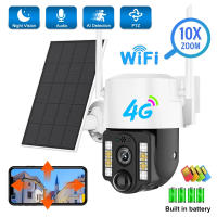 Cámara de vigilancia Solar WIFI 4G, videocámara remota para exteriores, inalámbrica, visión nocturna, HD, a todo Color, CCTV inteligente - details 0