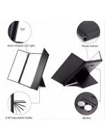 Obtenga el aspecto perfecto en cualquier lugar con el espejo de maquillaje LED portátil de tres lados, ¡Ideal para viajes y retoques! - details 2