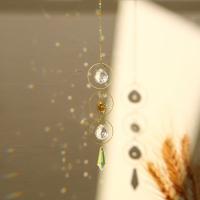 Atrapasueños, artesanías decorativas, bola de cristal, colgante de estrella y luna, atrapasueños de cristal con rombos - details 0