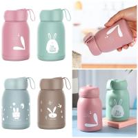 Botella de agua de conejo de dibujos animados para niños, 1 piezas, botella de té bonita y duradera, botella de bebida Kawaii, botella de vidrio portátil para niños y niñas estudiantes - details 0