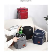 Bolsa de refrigeración con preservación del calor de 10L, resistente al agua, para Picnic, oficina, estudiante, portátil, térmica, para acampar, almuerzo, cena, caja de hielo - details 1