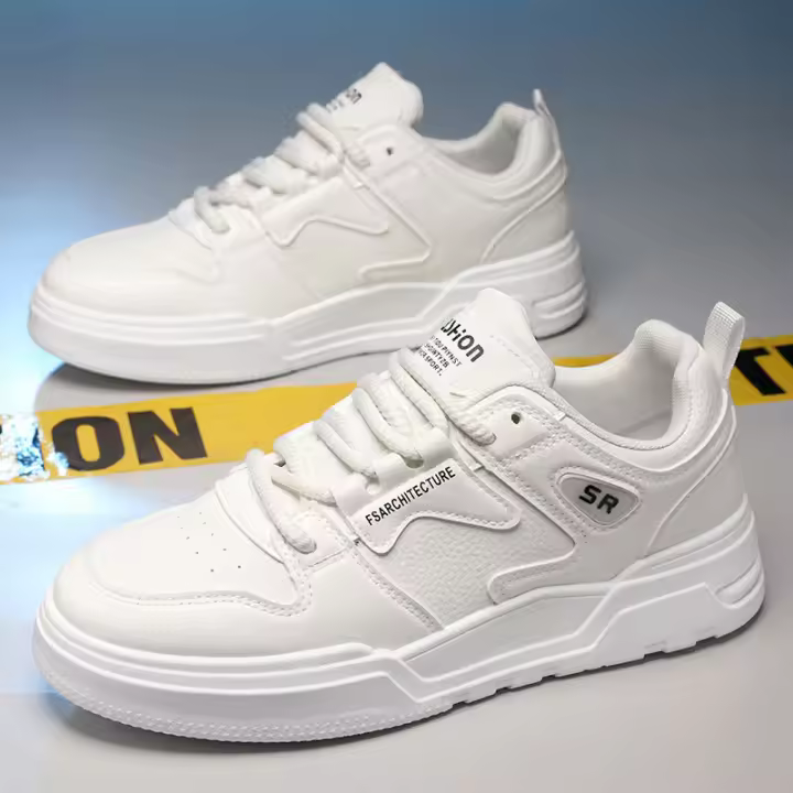 Nuevos Zapatos Transpirables, Pequeños Zapatos Blancos Versátiles, Zapatos De Tabla De Deportes Y Ocio Con Plataforma - 1