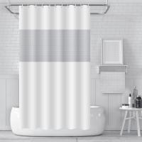 Cortina Baño Gris Cortinas Baño Impermeables EVA Cortinas de Ducha Anillos de Cortina Incluidos Cortina Ducha Semi Transparente Cortinas de Baño Largas 180 x 180CM - details 5