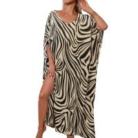 Cubierta de Bikini Impresa Túnica Larga para Playa Kaftan de Moda Femenina Recaudable - details 10