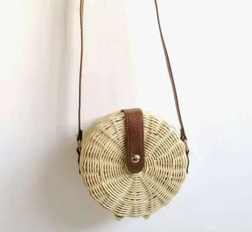 Bolsos al aire libre personalizados portátiles de las mujeres de la playa de Crossbody de la mano de la honda de los artículos vendedores calientes con la correa de hombro de la PU - 1