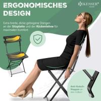 3 Piezas con 2 sillas Plegables, Juego de Muebles de balcón, Muebles de jardín, Muebles de jardín, Muebles de jardín, Muebles de jardín, Mesa de Metal - details 1