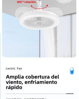 Lámpara Ventiladora LED con Control Remoto Ventilador de Techo Silencioso, 3 Colores Ajustables, Fácil Instalación, Ideal para Dormitorio y Sala de Estar, Diseño Moderno y Eficiente - details 12